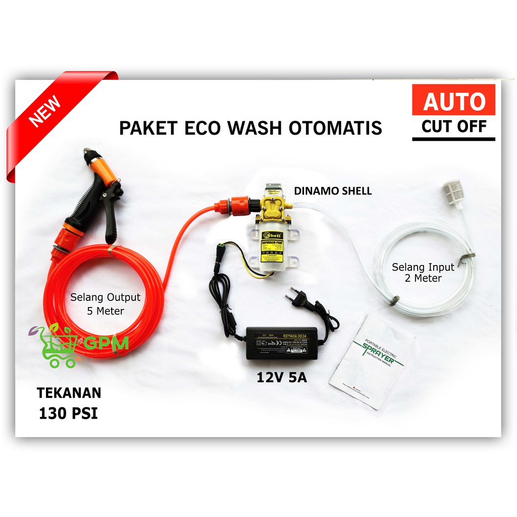 Jual POMPA MINI OTOMATIS LENGKAP DENGAN DINAMO SHELL 12V 5A TINGGAL ...
