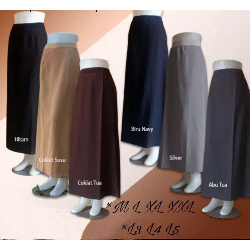 Jual ROK SPAN JUMBO PANJANG/MAXI SKIRT BIG SIZE/XXXL / ROK KERJA FORMAL ...