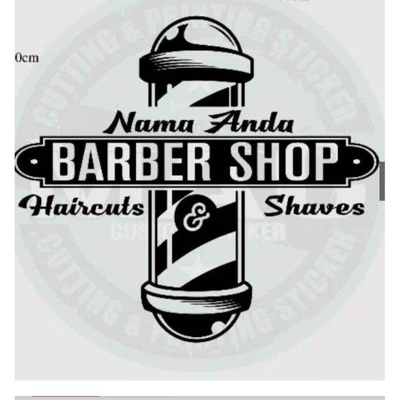 Jual STICKER STIKER BARBER SHOP CUTTING STICKER KACA POTONG RAMBUT ...