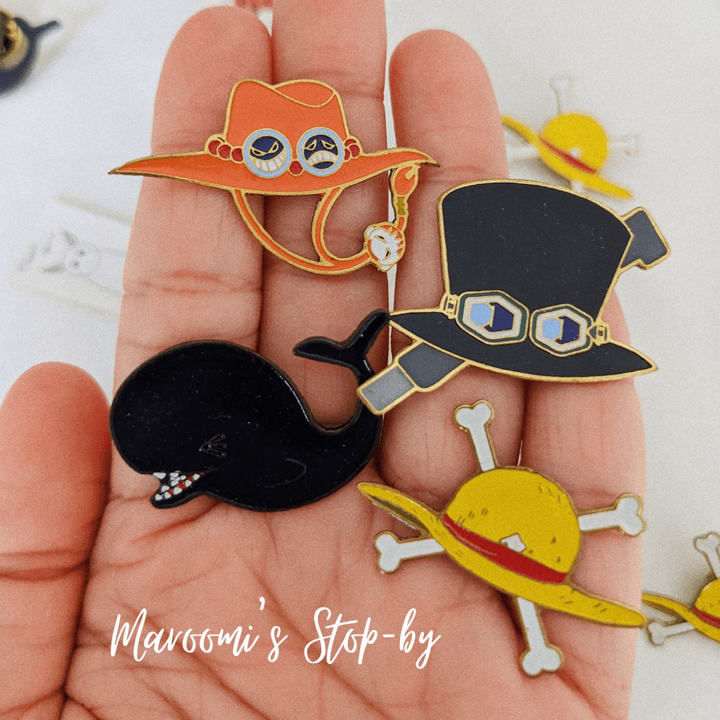 Jual One Piece Enamel Pin (Luffy/Sabo/Ace/Laboon) | Shopee Indonesia