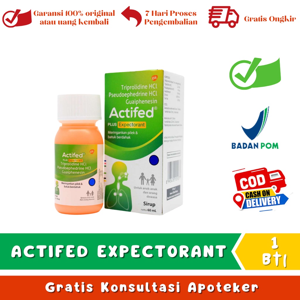 Jual Actifed Expectorant Actifed Hijau Shopee Indonesia