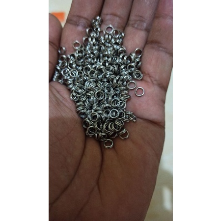 Jual Split ring stainless 4 mm untuk soft frog isi 100 pcs | Shopee ...