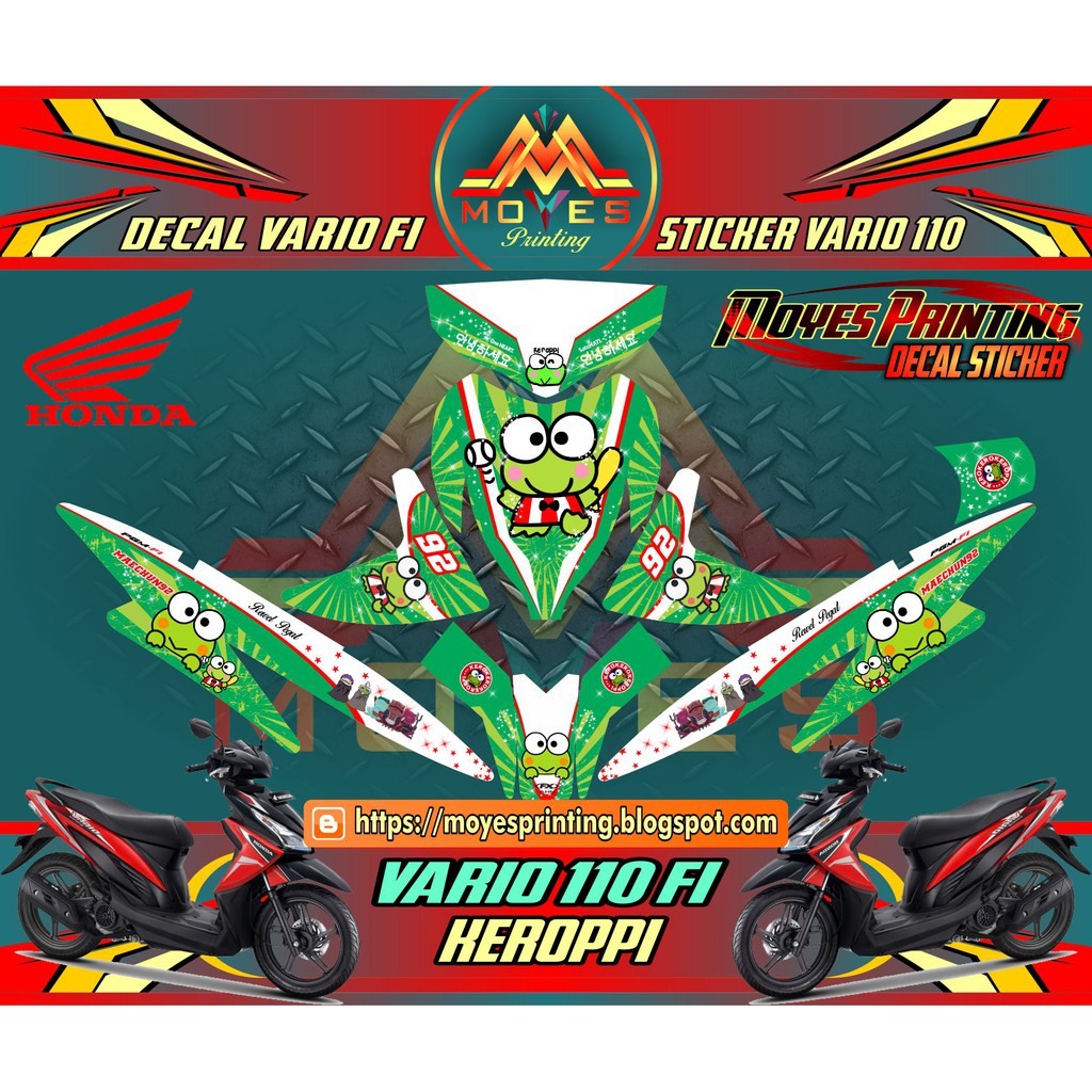 Jual Decal Sticker Full Body Honda Vario Fi Keroppi Striping