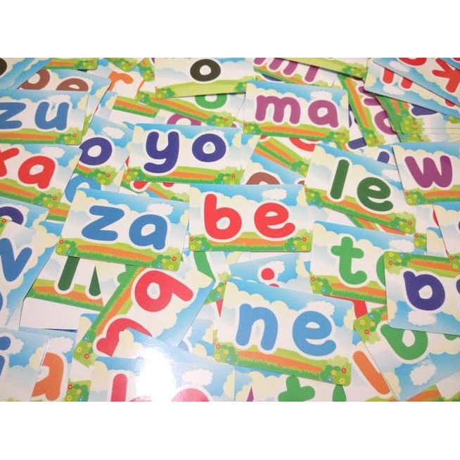 Jual EE9 Flashcard Baca Suku Kata Flash Card 110 Kartu . | Shopee Indonesia