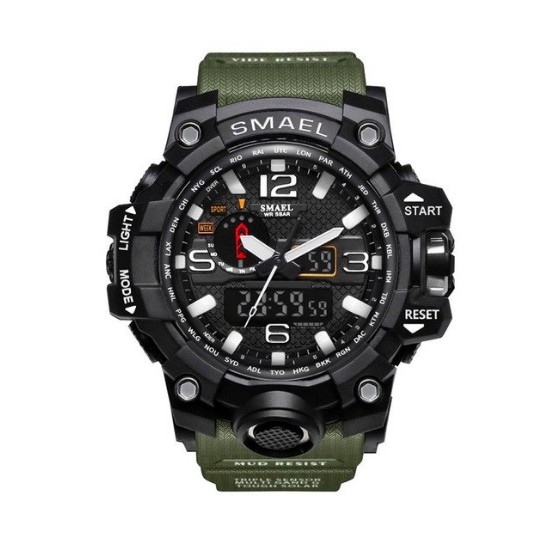Jual SMAEL Jam Tangan Pria 1545 Watch 50m Waterproof LED Sports Wristwatch Running Chronograph Alarm Shopee Indonesia