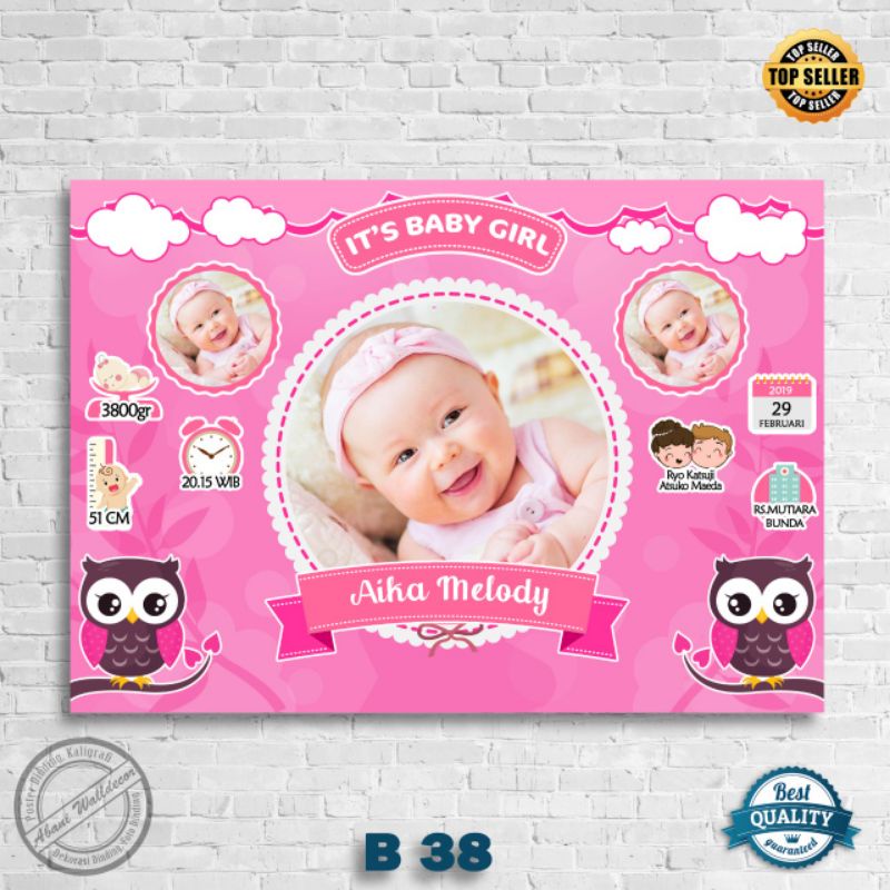 Jual Desain Custom Biodata Bayi File Saja Tanpa Ongkos Kirim Baby Bio ...