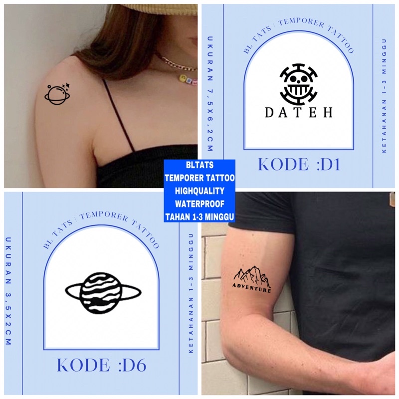 Jual TEMPORARY TATTOO TAHAN 1-3MINGGU HIGHQUALITY | Shopee Indonesia