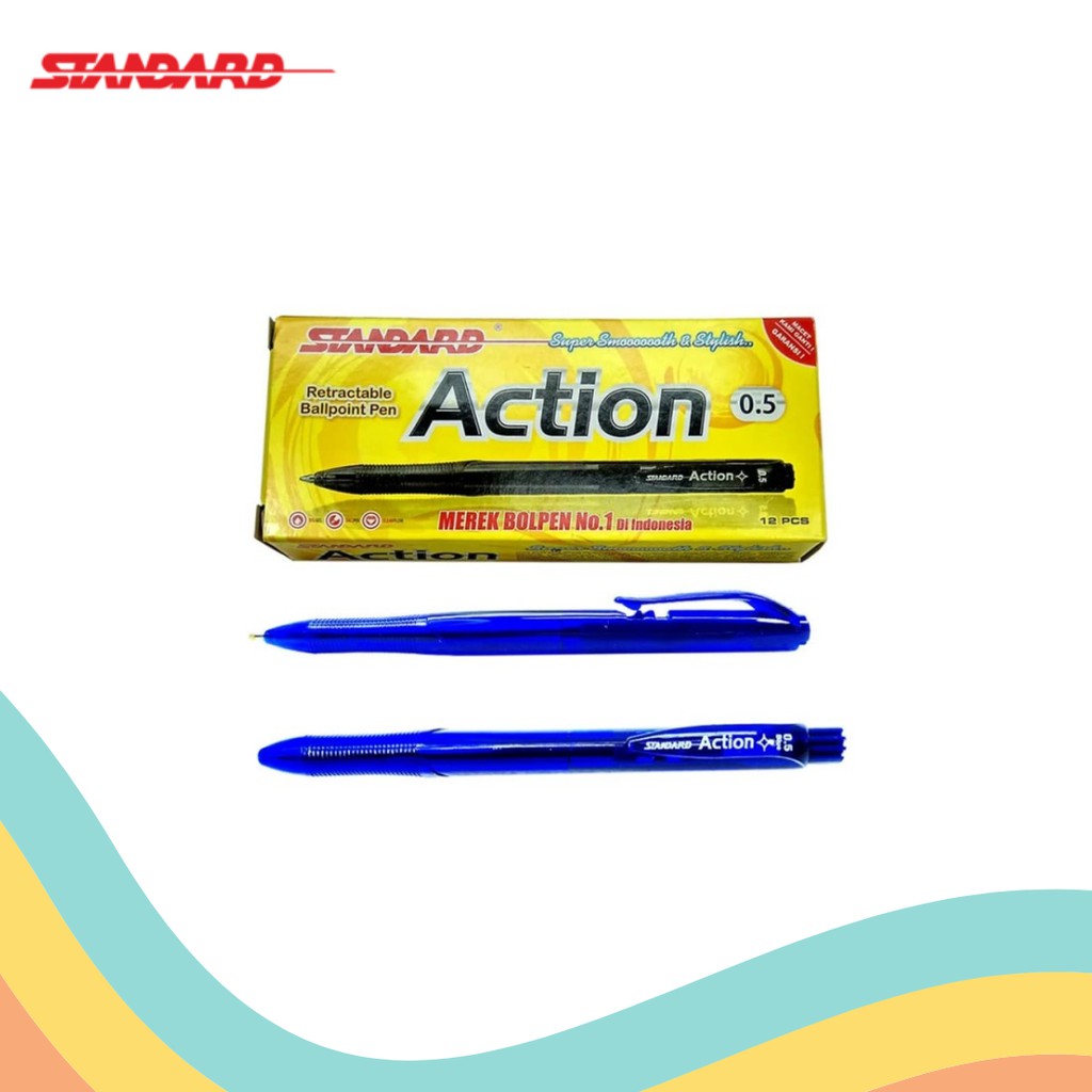 Jual BALLPOINT STANDARD ACTION (12 PCS) | Shopee Indonesia