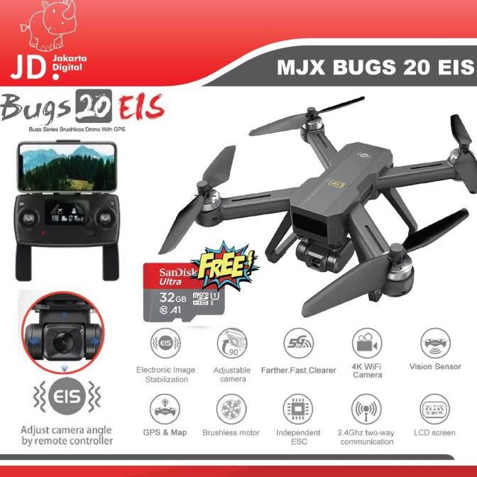 Jual Mjx Bugs 20 B20 Drone Rc Eis 4k 5g Wifi Kamera Wide Angle Gimbal ...