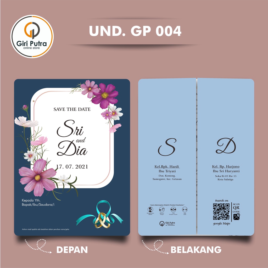 Jual Undangan Pernikahan / UND. GP 004 | Shopee Indonesia