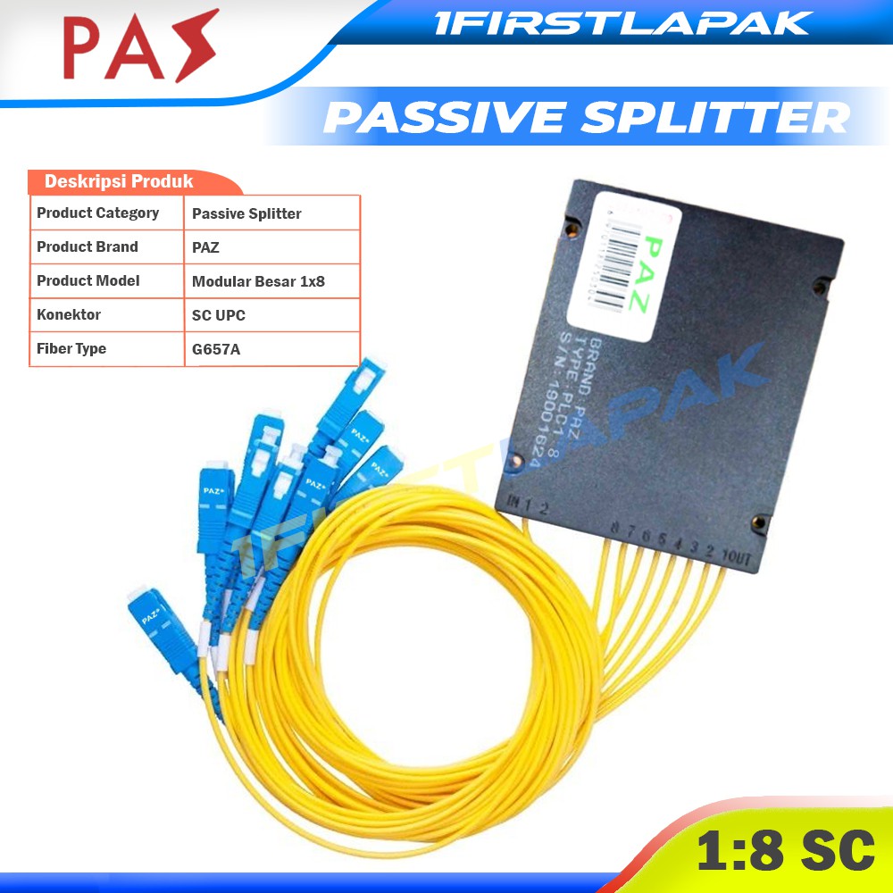 Jual Passive Modular Besar Fiber Optik 1 8 PAZ Splitter FTTH Pasif ...