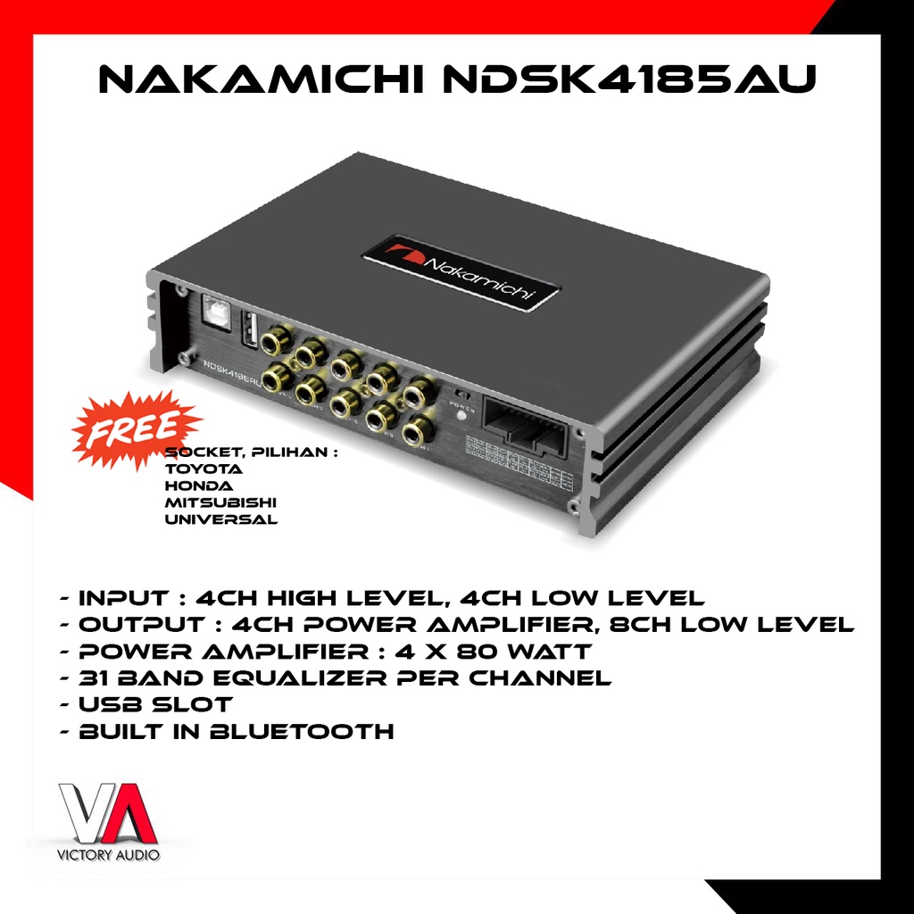 Jual Digital Sound Processor Nakamichi NDSK4185AU 8CH Built in Power ...