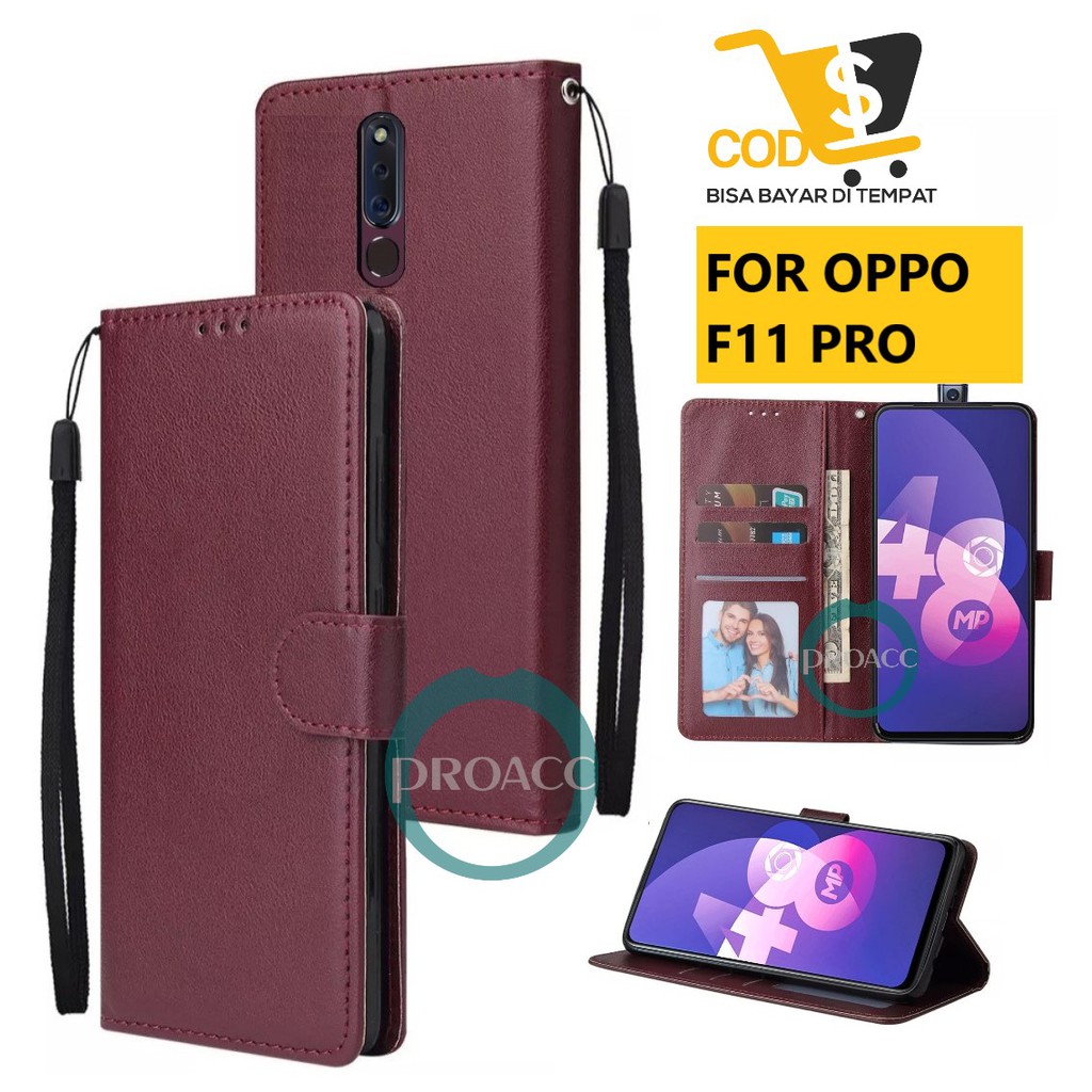 Jual CASE HP FLIP WALLET for OPPO F11 PRO Premium FLIP CASE Casing - Main Image