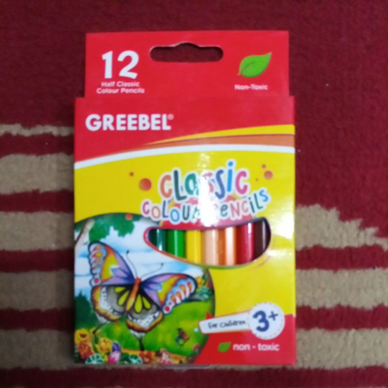 Jual Pensil Warna Greebel 12 Classic Colour Pencils 3012 Shopee Indonesia
