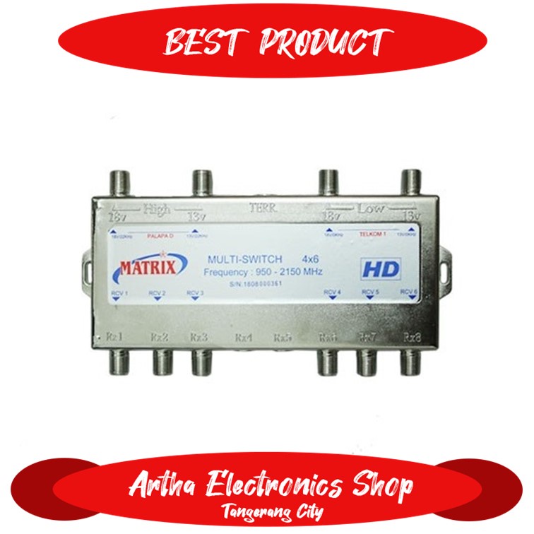 Jual Sip Matrix 4x6 Multiswitch Parabola 2 Satelit Ke 6 Receiver SDJ ...