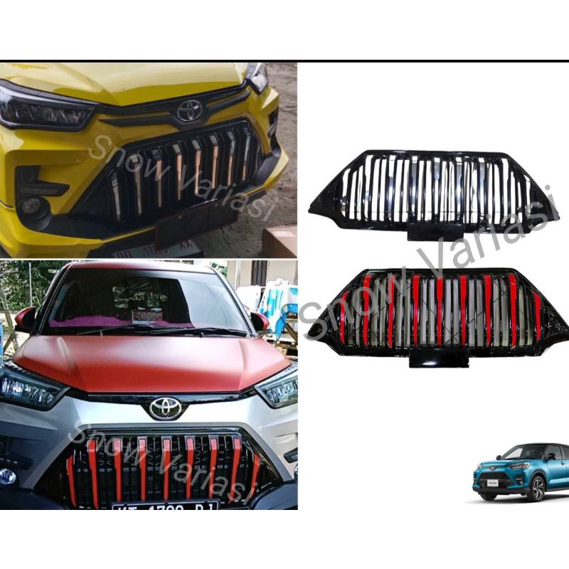 Jual Grill Depan Toyota Raize 2021 2023 2024 Prado List Chrome Merah