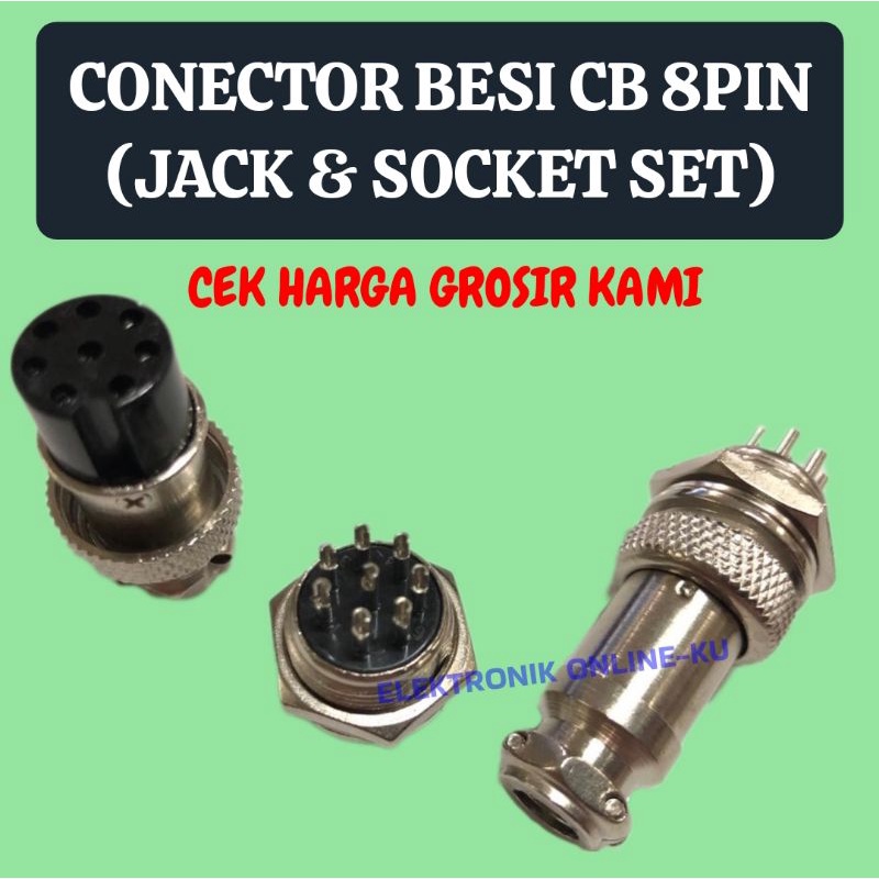 Jual CONECTOR BESI CB 8PIN (JACK & SOCKET SET) | Shopee Indonesia