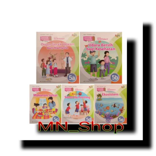 Jual Paket Tematik kelas 5 SD K13N Revisi isi 5 Buku ABCDE | Shopee ...