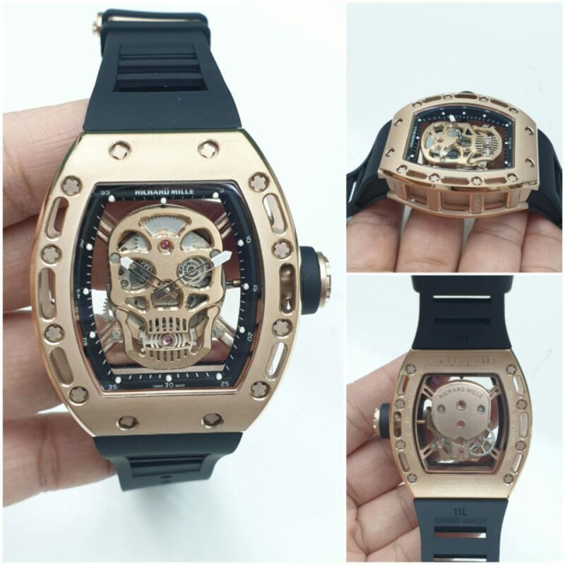 Jual JAM TANGAN PRIA RM 052 TENGKORAK AUTOMATIC SWISS SUPER