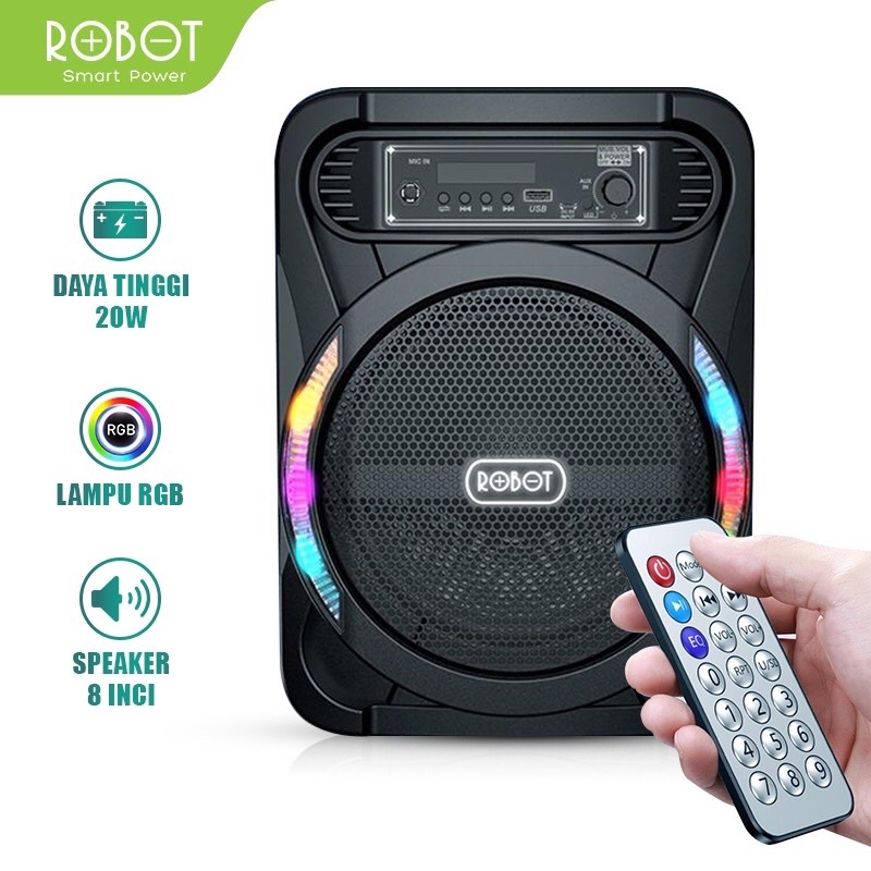 Jual ROBOT Speaker Bluetooth RB450 Bluetooth 5.0 RGB Audio Wireless