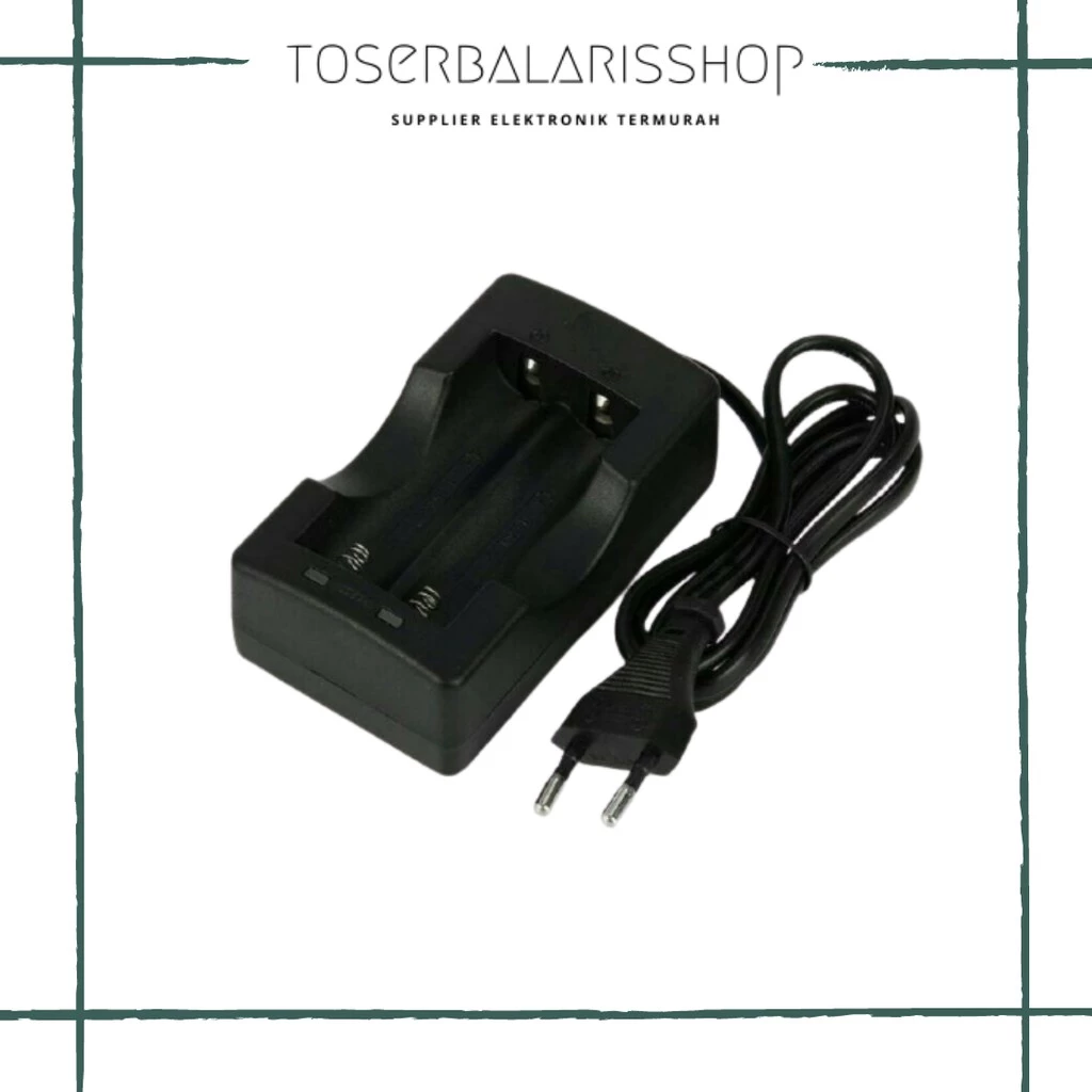 charger baterai 18650 2 slot + kabel | AutoStock