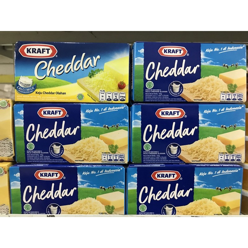 Jual Keju Kraft Cheddar 165gr | Shopee Indonesia