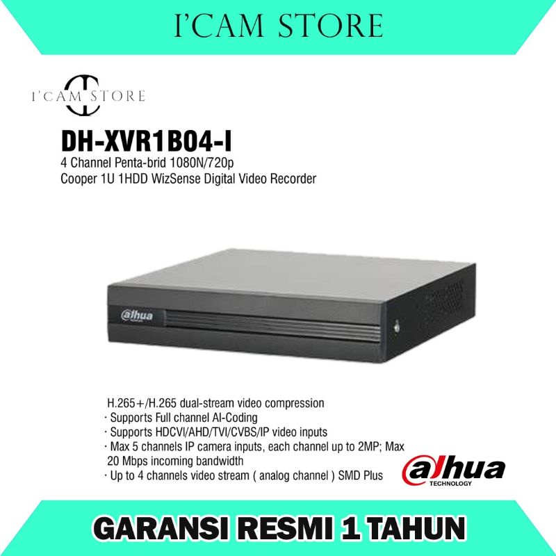 Jual DVR XVR DAHUA DHXVR1B04I 4channel COOPER I SERIES 2MP Shopee