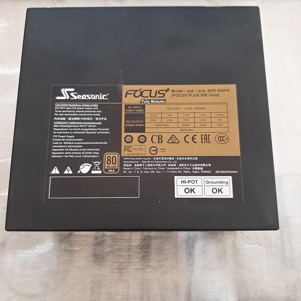 Jual Seasonic Focus Plus 850 Gold SSR-850FX 850W Watt 80 Gold Full ...