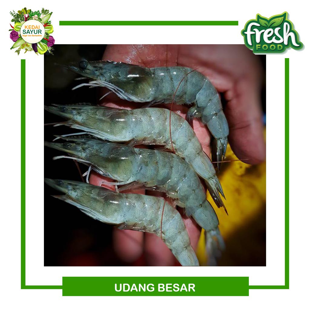 Jual Udang Vaname Segar Besar Gratis Kupas Kulit 250 Gram Gerai Sayur