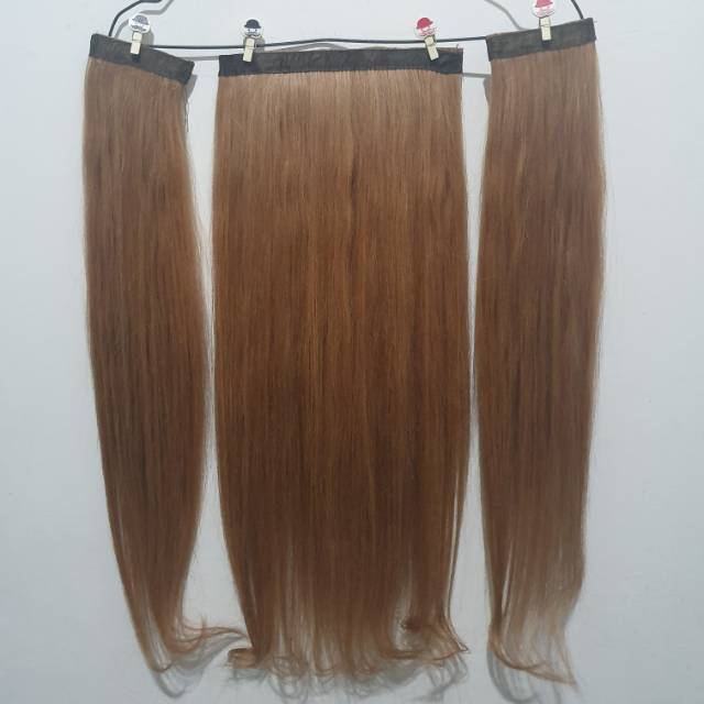 Jual Hairclip rambut asli 65cm | Shopee Indonesia