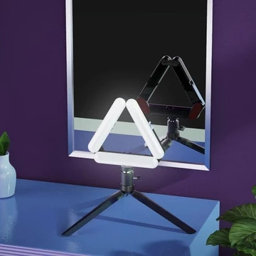 V8 Led Foldable Ring Light Selfie Make Up 3 Lampu