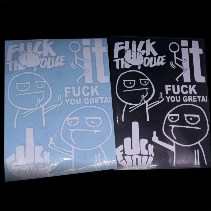Jual Sticker middle finger Pucek stiker meme/animasi lucu/stiker pack ...