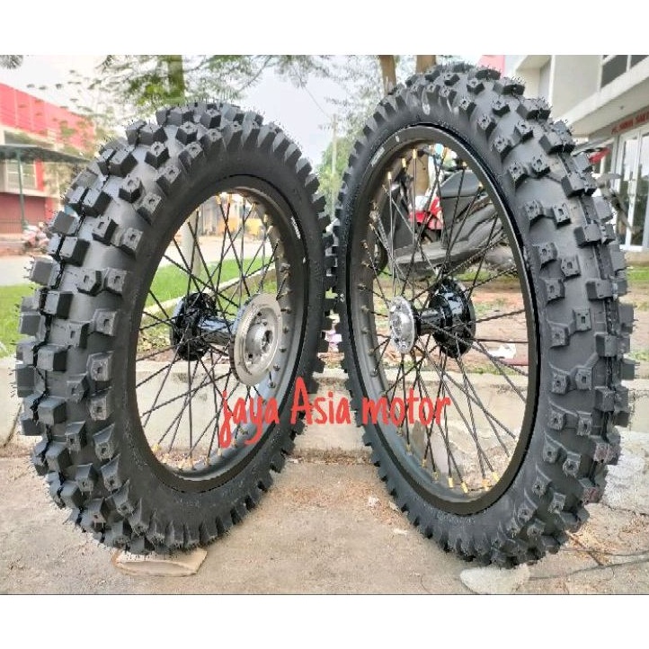 Jual SEPAKET VELG KLX 150 D Tracker CRF 150 16 19 18 21 Pluss Ban Goldzilla Free Piringan