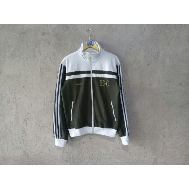 トップス adidas 83-C leather track jacket Rare Adidas 83-C Jacket Red Gray J. Mano Track Top Logo