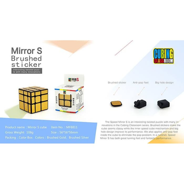 Jual Rubik Mirror Moyu Mirror S Gold Blackbase - Nvebmn | Shopee Indonesia