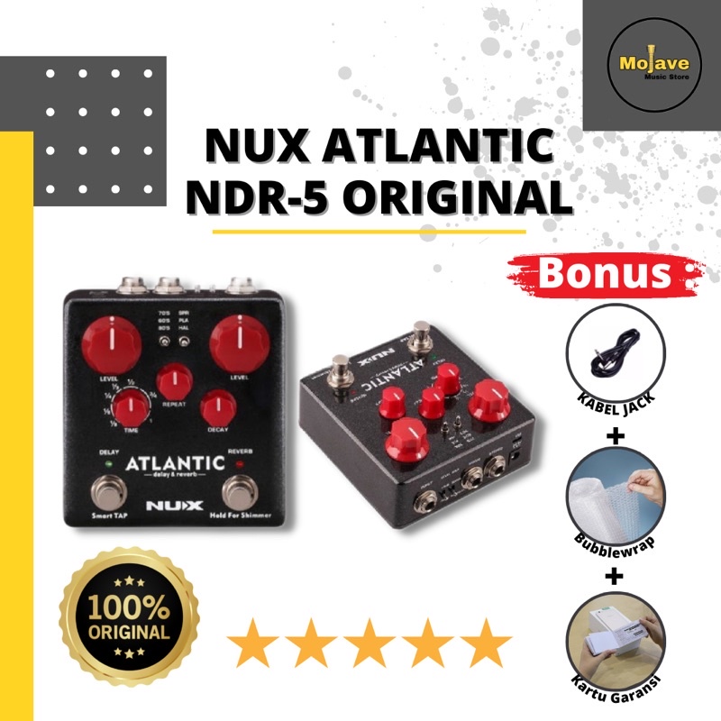 Jual Effect Efek StompBox NUX Reverb Delay Atlantic Pedal NDR 5 NDR5