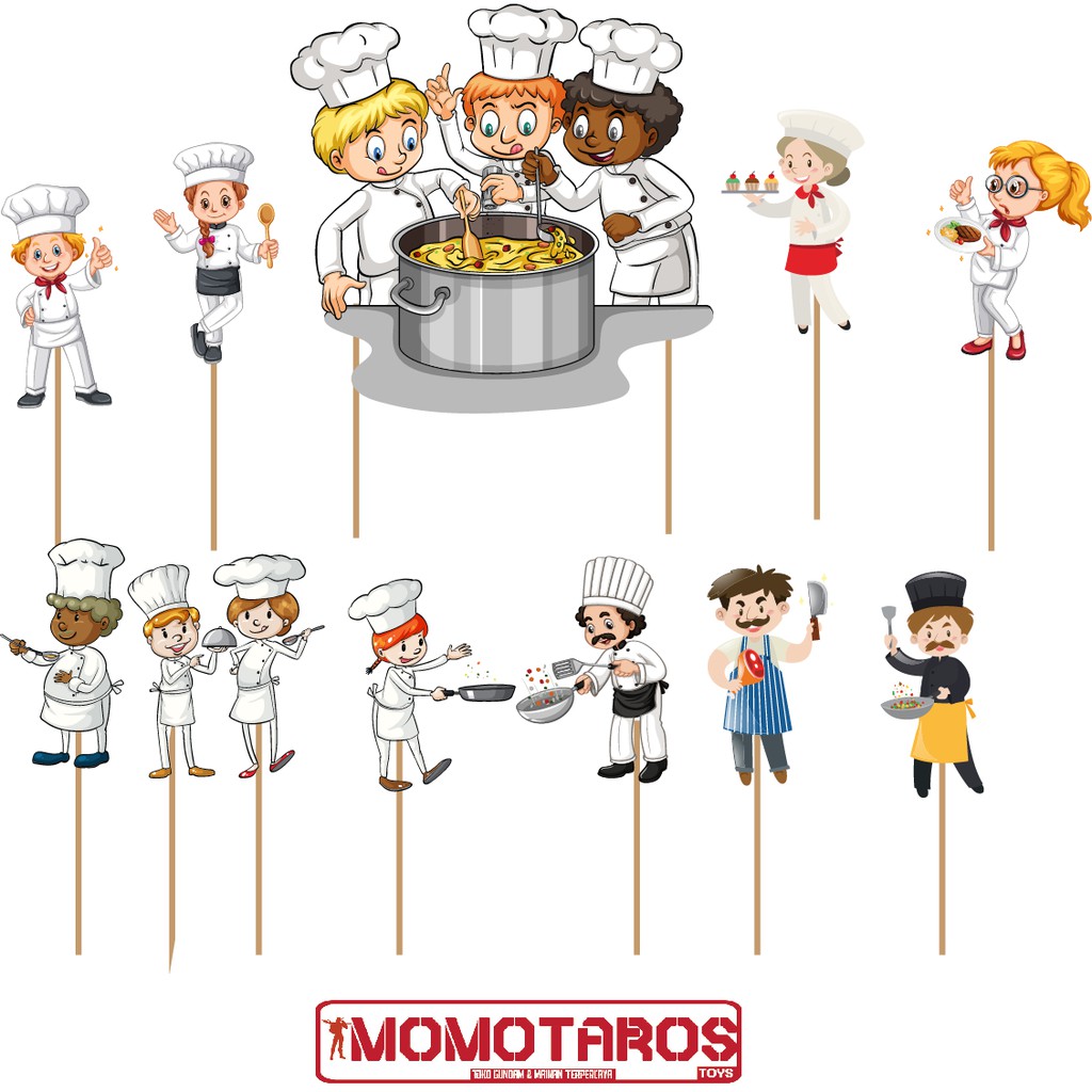 Jual Topper cake Chef koki set | Shopee Indonesia