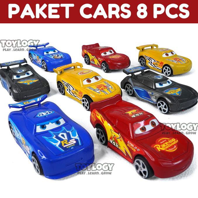 Jual Mainan Paket Mobil Speed Racing Cars Lightning McQueen Pullback 8