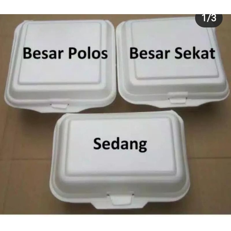 Jual Gosend Grab Only Styrofoam Burger Panjang Kotak Sekat Shopee