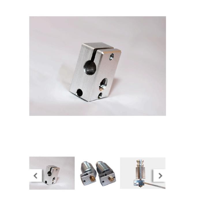 Blocco Termico E3D V6 Per Stampante 3D - Compatibile Con PT100 E Hotend Estrusore
