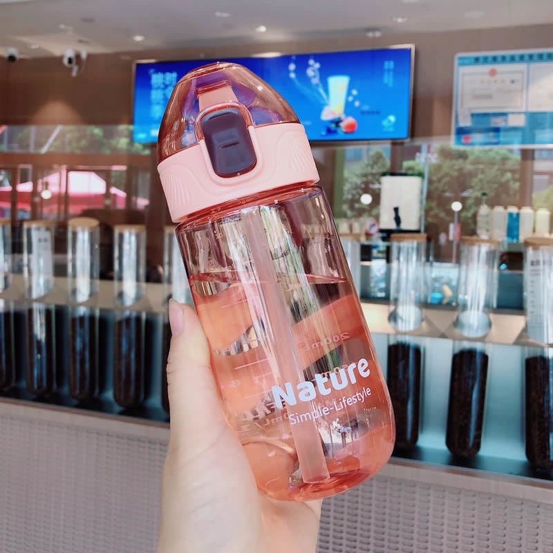Jual ax 581 Botol Plastik Simple Lifestyle Nature + Gagang 510ML Food ...