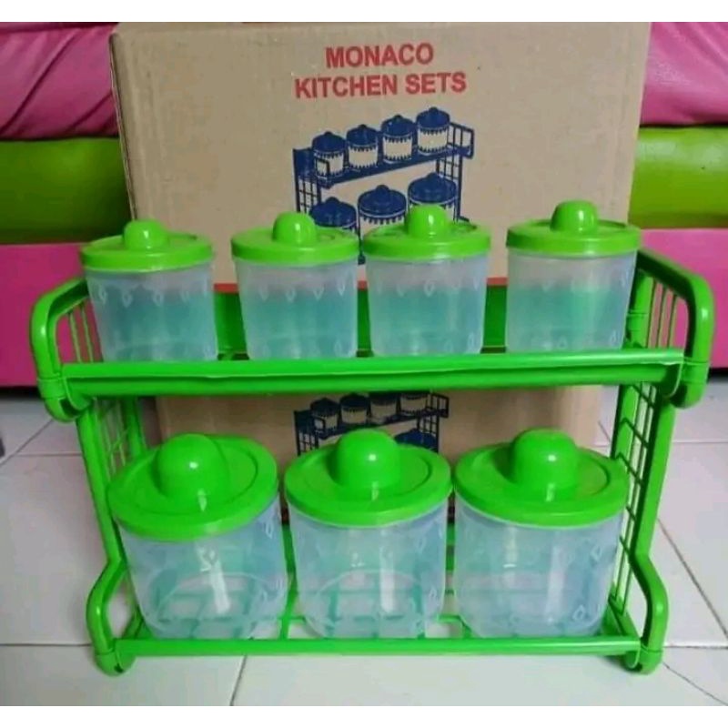 Jual Rak Dapur Manaco Kitchen Set Tempat Bumbu Serbaguna Susun Monaco