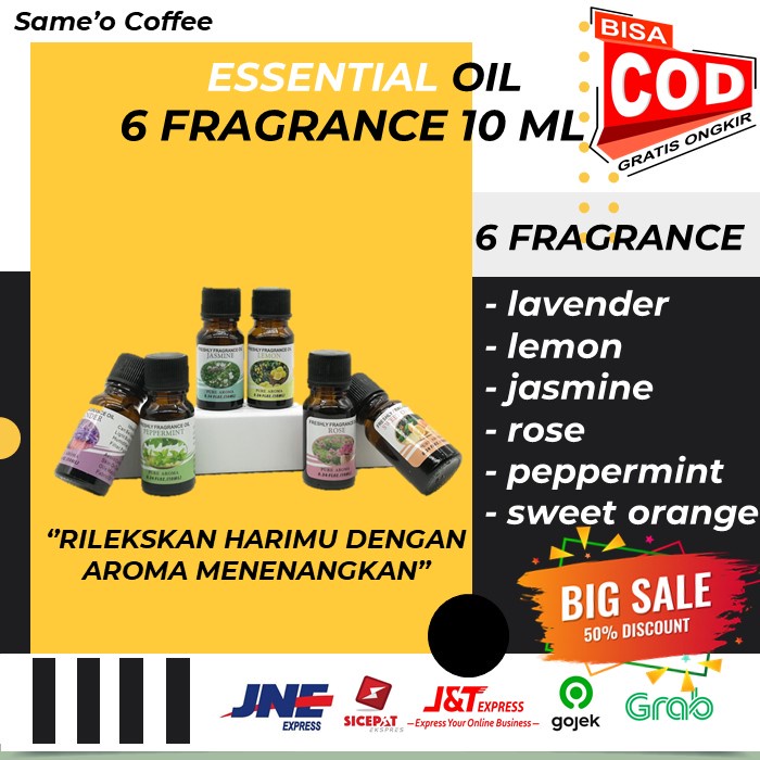 Jual ESSENTIAL FRAGRANCE OIL / MINYAK AROMATHERAPY 6 IN 1 - 10 Ml ...