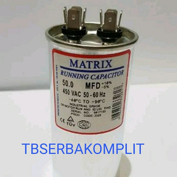 Jual Kapasitor 50 MFD 450V Kompresor AC Running Capacitor Matrix 2x4 ...