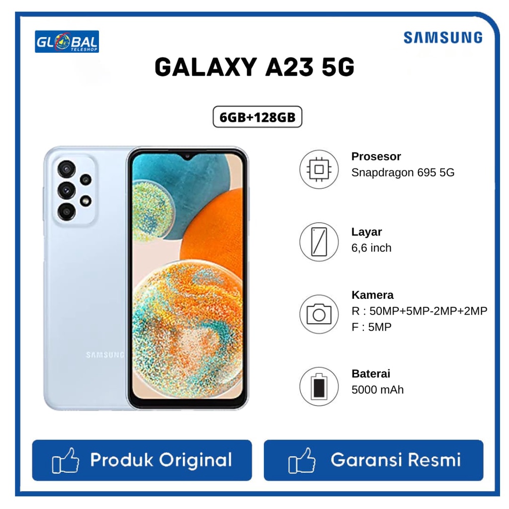 Jual Samsung Galaxy A23 5G Smartphone 6/128GB Garansi Resmi | Shopee ...