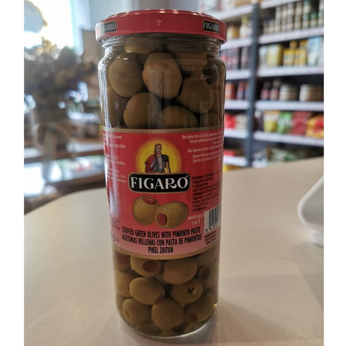 Jual Figaro Stuffed Green Olives With Pimento 450g Acar Buah Zaitun Hijau Shopee Indonesia