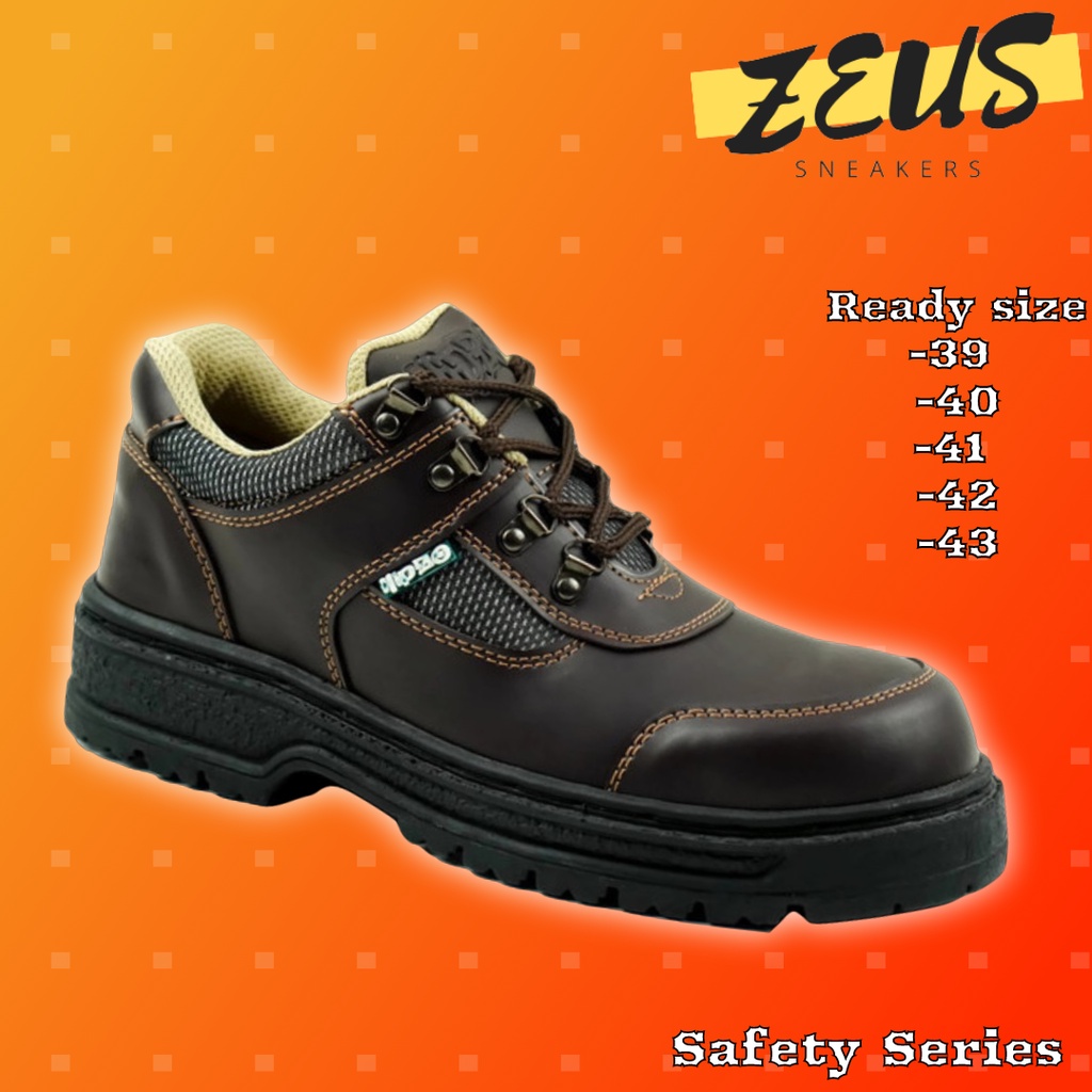 Jual ZEUS Sepatu Safety Pria Ujung Besi M 054 Safety Shoes Sepatu