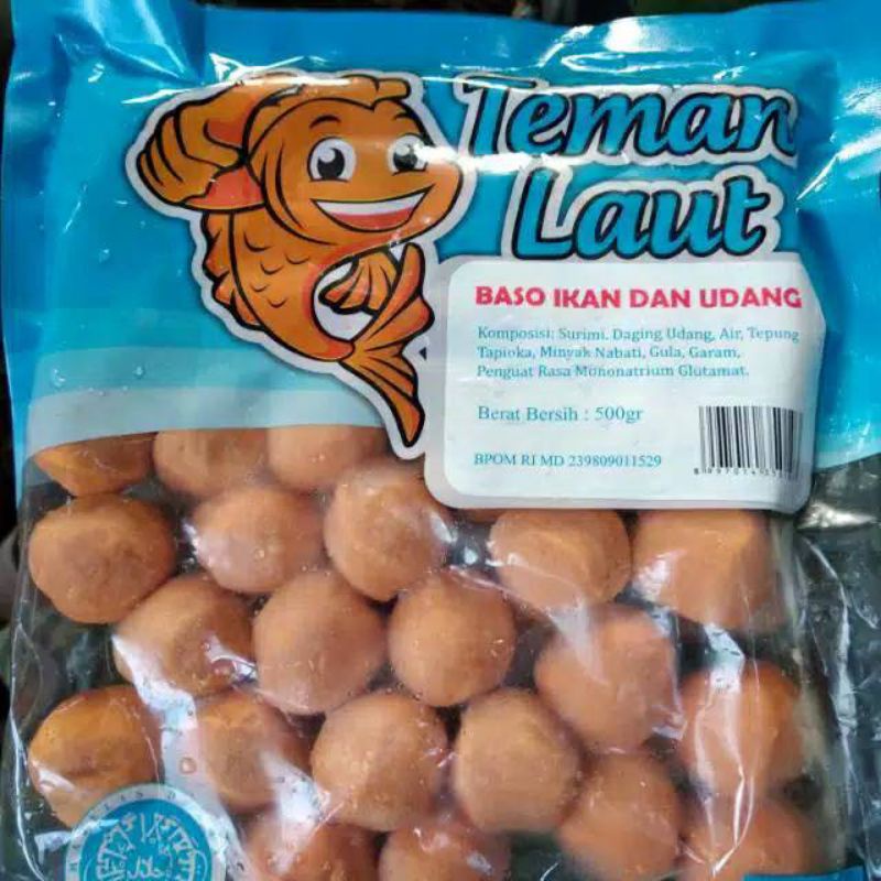 Jual Teman Laut Baso Ikan Dan Udang 500gr Bakso Tl Shopee Indonesia