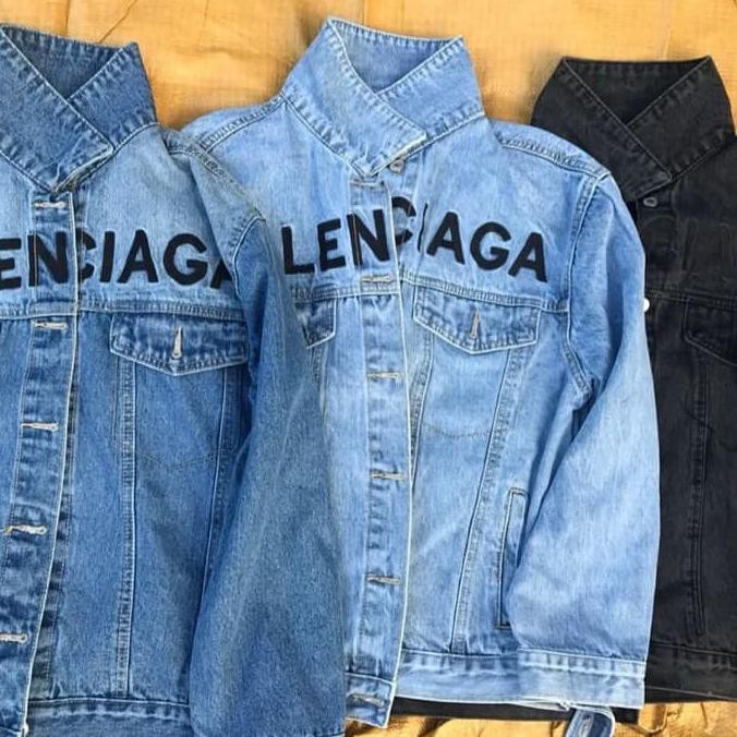 Jaket jeans hot sale balenciaga