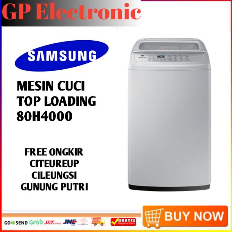 Jual MESIN CUCI SAMSUNG TOP LOADING 80H4000/8KG GARANSI RESMI | Shopee ...